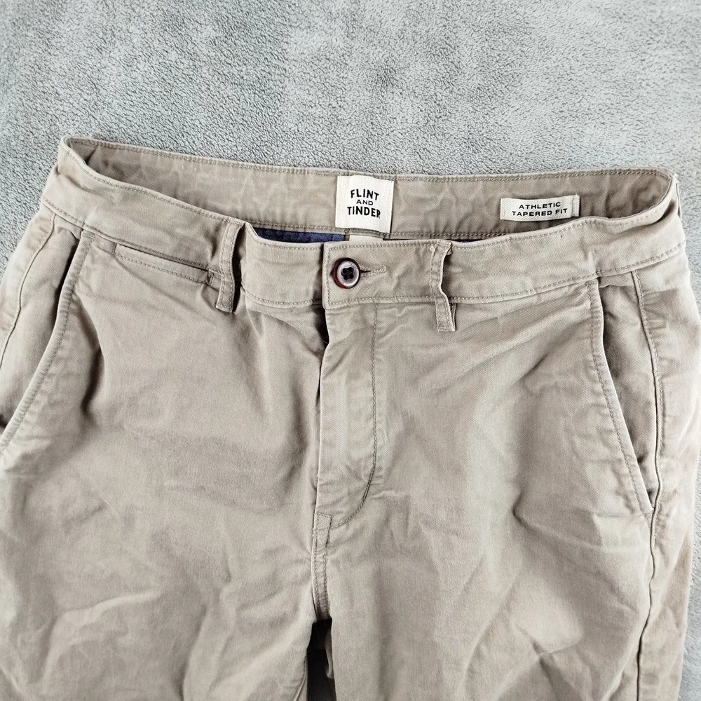 Flint & Tinder Athletic Tapered Fit Beige Pants Mens 31x30‎ 5 Pocket Huckberry